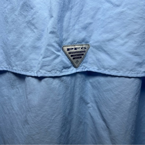 Columbia Shirt Mens XXL Blue Long Sleeve Button Up Outdoor Vented Fishing Camp - Picture 7 of 9